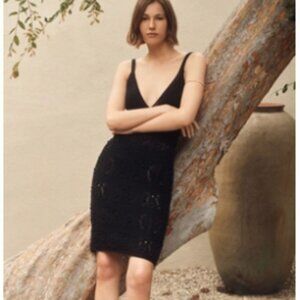 PLUS SIZE - Crochet V- Neck Mini dress